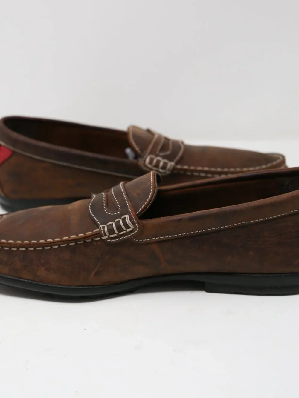 Footjoy Club Casual Penny Loafer Shoes Mens Size 9 Brown Leather 79011 Near MINT